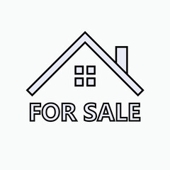Home For Sale Icon. Property Business Element Symbol - Vector Logo Template.