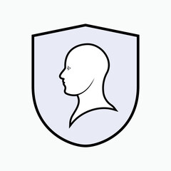 Humanity Icon. Personal Protection. People Insurance.