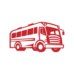 Logo of bus icon school bus vector isolated transport bus silhouette