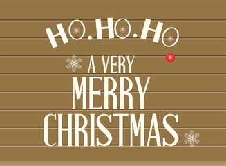 Merry christmas greeting wooden banner