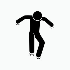 Jump Icon. Activity Symbol  - Vector.