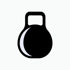 Kettlebells Icon. Fitness or Gym Element Symbol - Vector. 