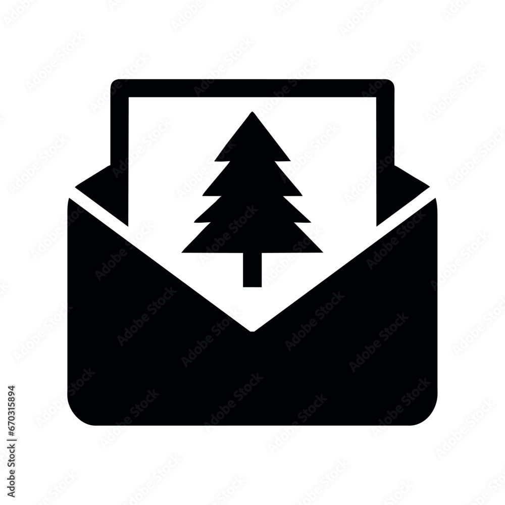 Poster christmas card icon