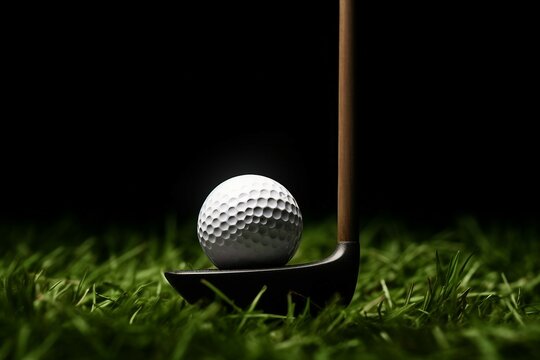 Tee Golf Ball Wood club golfing sport game black recreation horizontal photo