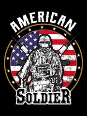 USA Veteran, army, soldier t-shirt design vector