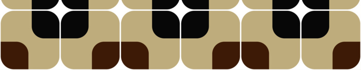 Retro geometric seamless pattern vector image