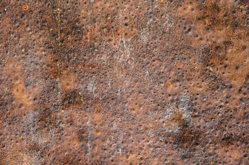 Full frame shot of rusted metal texture and background. Rust reduces product lifespan.