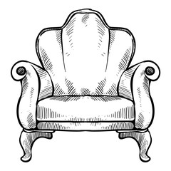 furniture chair hand drawn