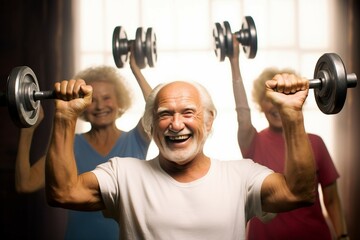 weights lifting people older mature  gym work working out physical exercise attractive fit healthy health woman fitness exercise exercising gym slim toned supple active athletic club body - obrazy, fototapety, plakaty