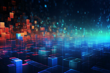 Obraz premium Abstract digital data background