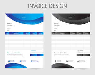 Professional and creative modern invoice template.

