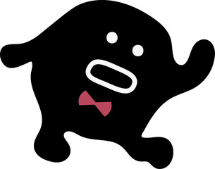 happy scary monster illustration