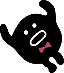 happy scary monster illustration