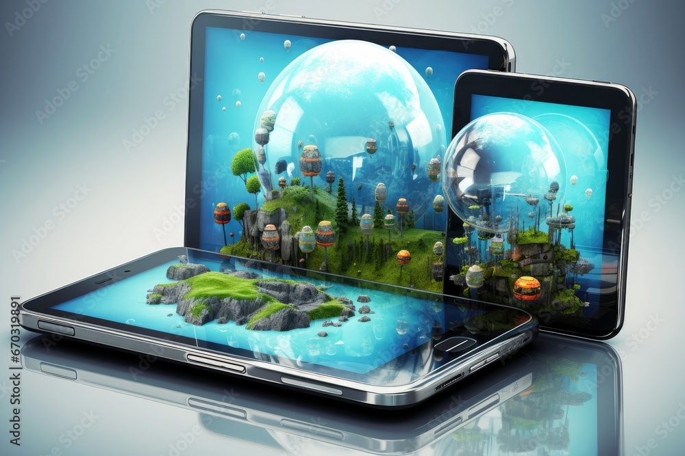 Poster devices mobile laptop notebook smartphone tablet computer phone cellular technology mobility wireles