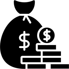 Business and Accounting Glyph icon set