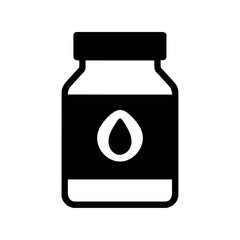 vitamin jar icon illustration