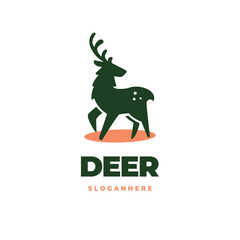 deer modern logo vector