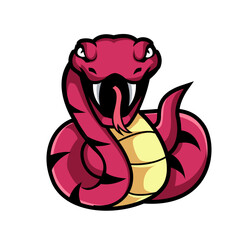 viper snake mascot logo design