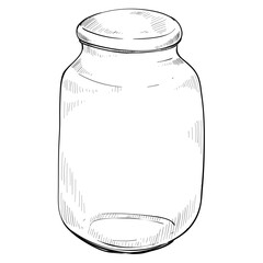 bottle jar handdrawn illustration 