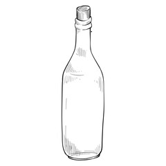 bottle jar handdrawn illustration 