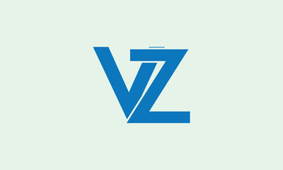 Alphabet letters Initials Monogram logo VZ, VZ