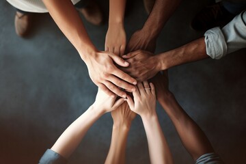 space copy together hands their put friends group concept unity teamwork   people teamwork work hand concept business up high background brainstorm brainstorming circle community cooperation