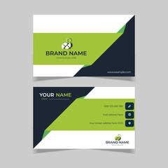 elegant modern business card design template black and green