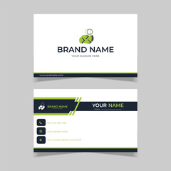 elegant modern business card design template black and green
