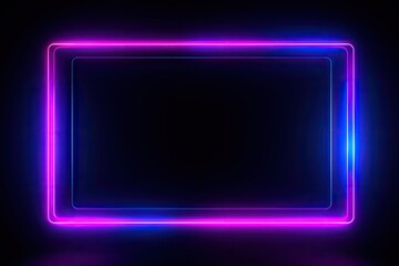 middle space copy empty rendering illustration 3d element overlay moveing light pink blue background black isolated graphic motion color neon tone two frame picture rectangle square laser