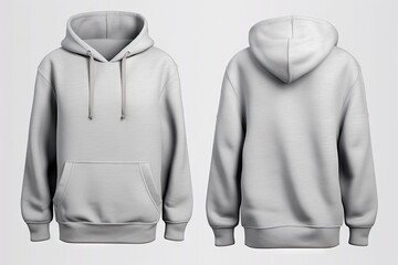 background white isolated print mockup design hoody path clipping sleeve long sweatshirt Hoodie template Grey shirt t-shirt clothing blank casual attire clothes apparel blue back backside clear cott - obrazy, fototapety, plakaty