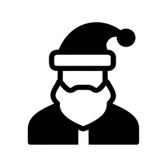 santa face icon illustration