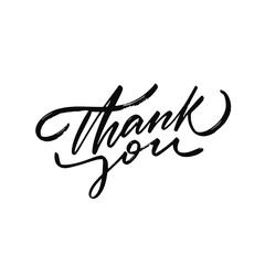 Thank You handwritten calligraphy phrase.