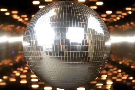 ball mirror lighting club night silver isolated background abstract alone bright carnival closeup clubbing colours dancing design disco dj effect entertainment