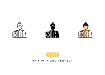 Nutritionist Icon. Food Dietician Specialist Symbol Stock Illustration. Vector Line Icons For UI Web Design And Presentation