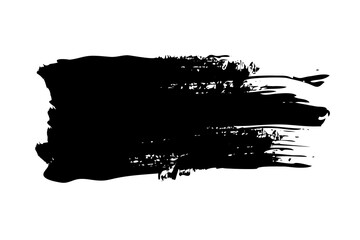 black brush stroke grunge vector
