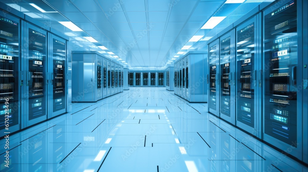 Leinwandbilder server data room, server data information security is high.