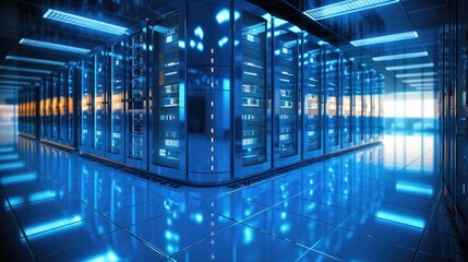Server data room, Server data information security is high.