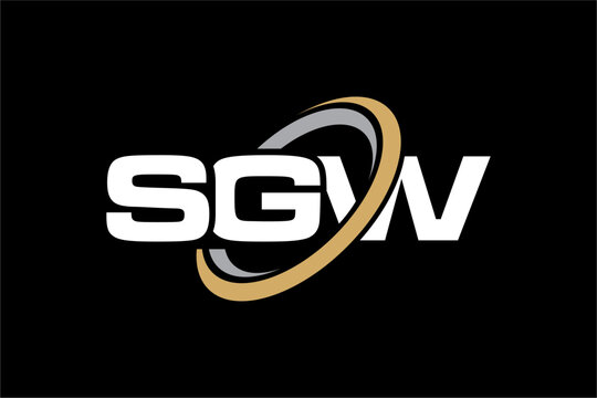 SGW creative letter logo design vector icon illustration