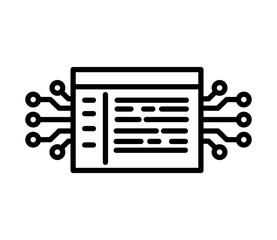 ai technology chip icon design