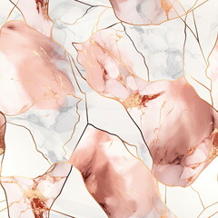 Seamless Pattern rose gold marble paper