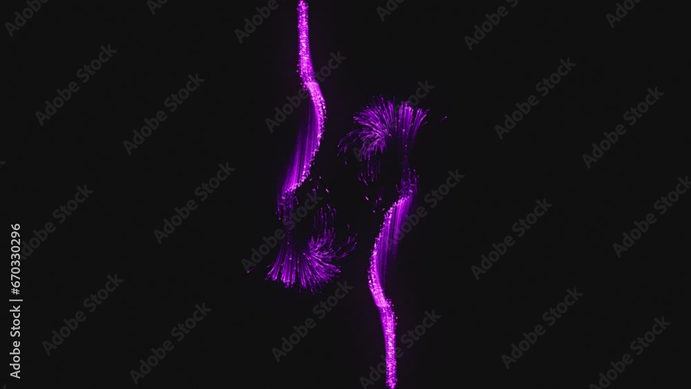 Poster synchronization of purple particle magic backgrounds - animation