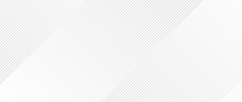 Abstract thin diagonal lines background. Slanted parallel grey stripes wallpaper. Vector silver tech geometric template for banner, poster, presentation, brochure, print, flyer, card, cover, booklet