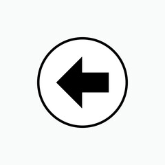 Back Arrow Icon.  Recondition Symbol.       