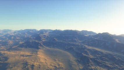 Deserted alien planet