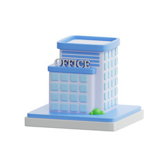 3d rendering office building illustration