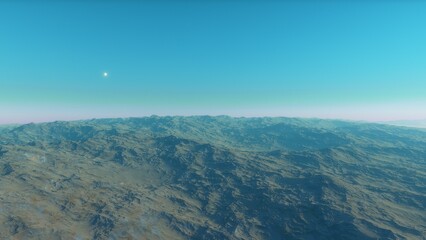 Fototapeta premium Deserted alien planet