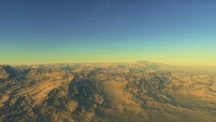 Deserted alien planet