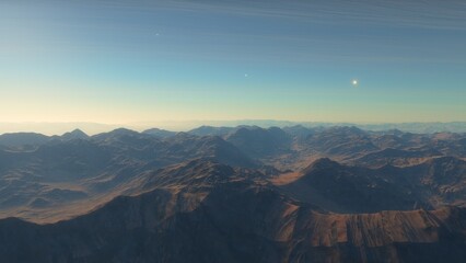 Deserted alien planet