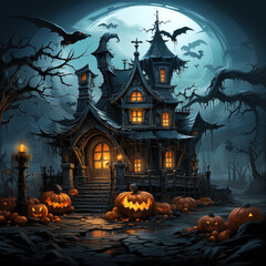 Fototapeta na wymiar Halloween House