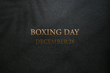 Fototapeta na wymiar Happy Boxing Day December 26 stylish text illustration design